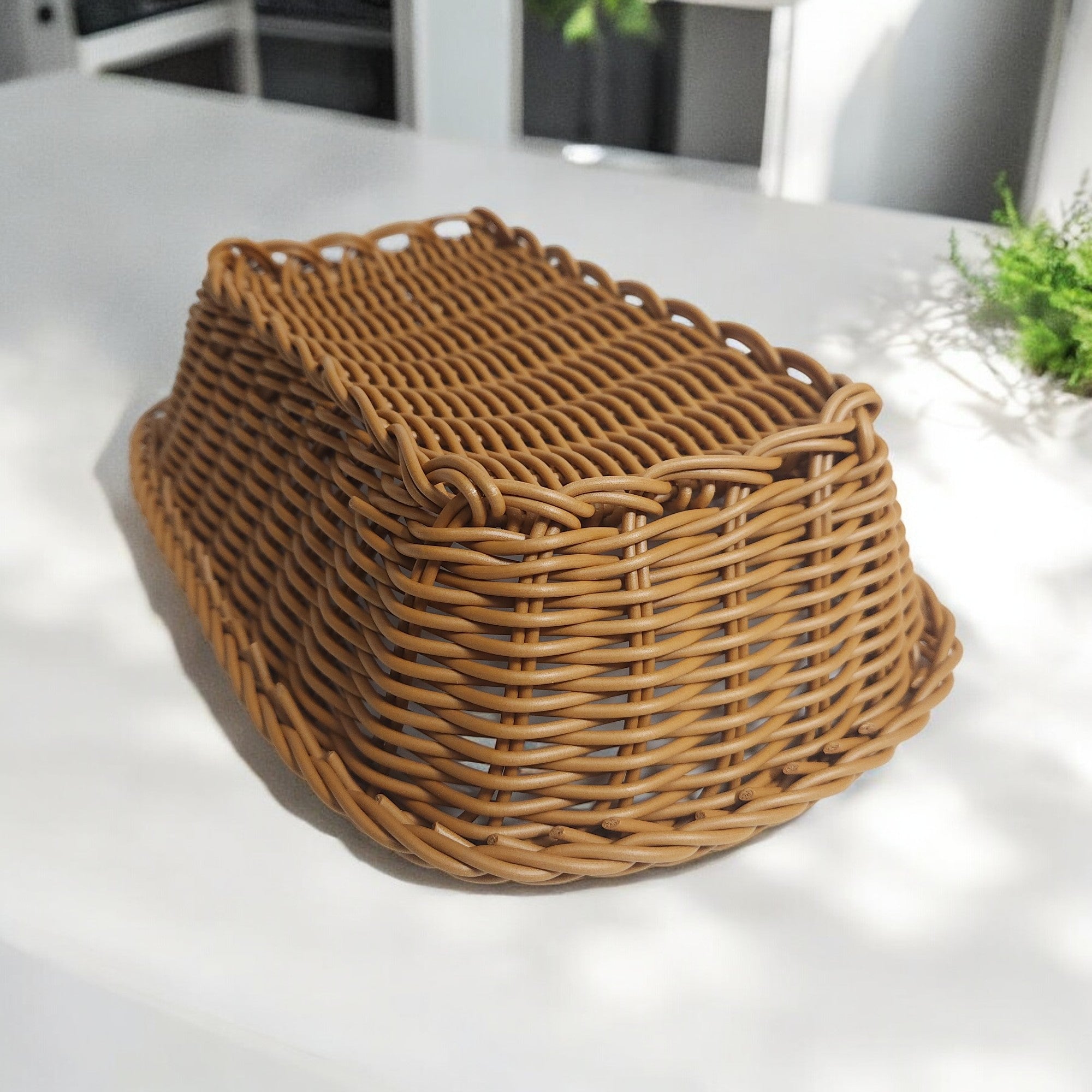 Cesta de Rattan Plástico - Retangular