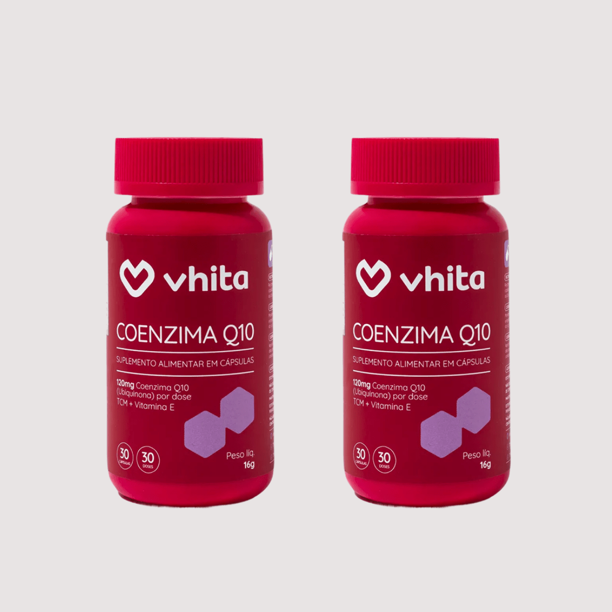 Combo 2x - Coenzima Q10 120 mg em cápsulas com Vitamina E