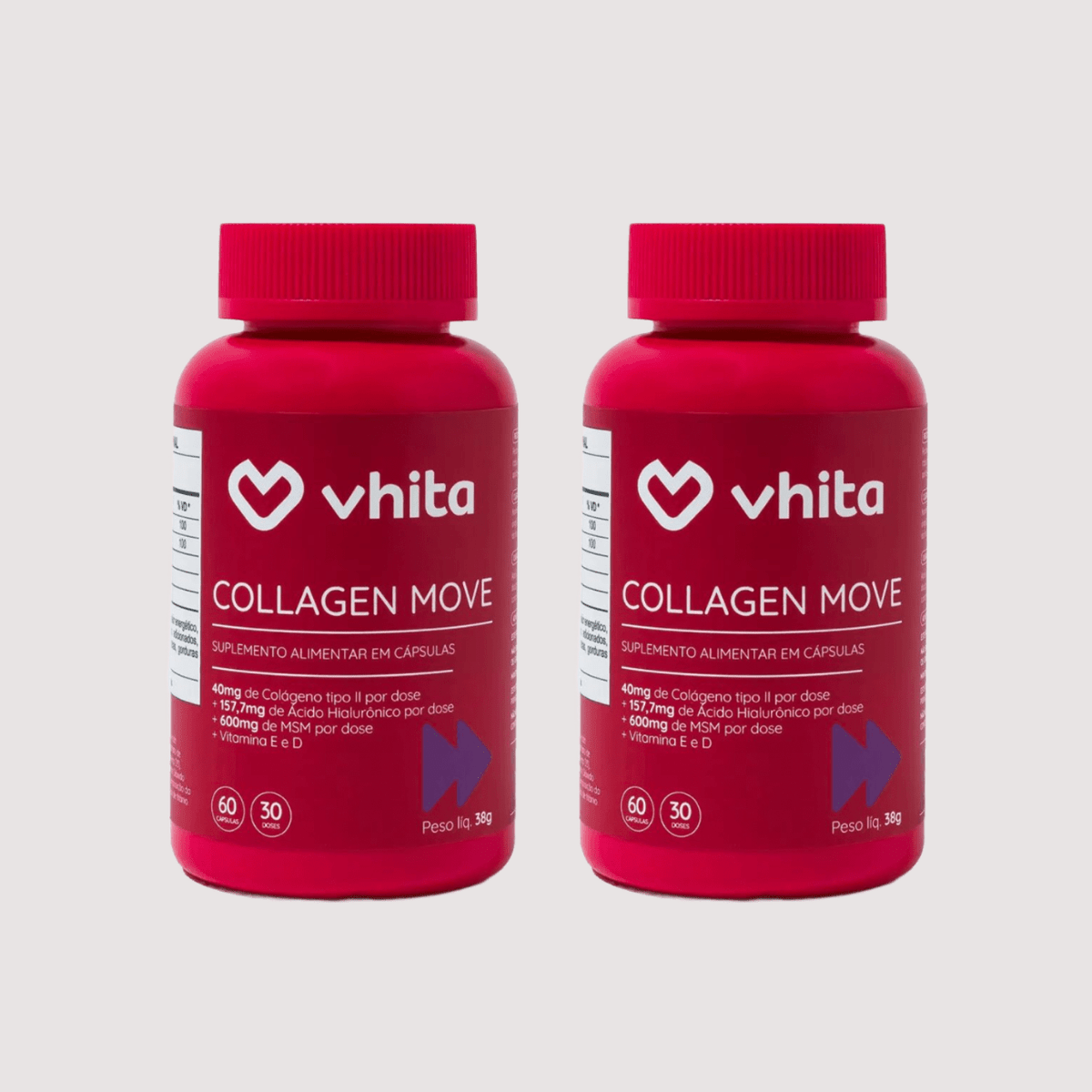 Combo 2x - Colágeno Tipo 2 Com Ácido Hialurônico — Collagen Move - Vitaminas e suplementos 