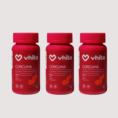 Combo 3x - Cúrcuma Longa em Cápsulas de 130mg Com TCM + Selênio e Vitamina D3