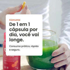 Combo 3x - Cúrcuma Longa em Cápsulas de 130mg Com TCM + Selênio e Vitamina D3