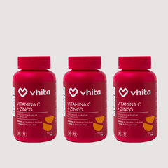 Combo 3x - Vitamina C com Zinco em cápsulas de 1000mg - Zero Calorias