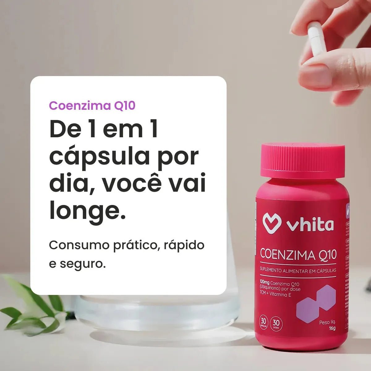 Combo 4x - Coenzima Q10 120 mg em cápsulas com Vitamina E