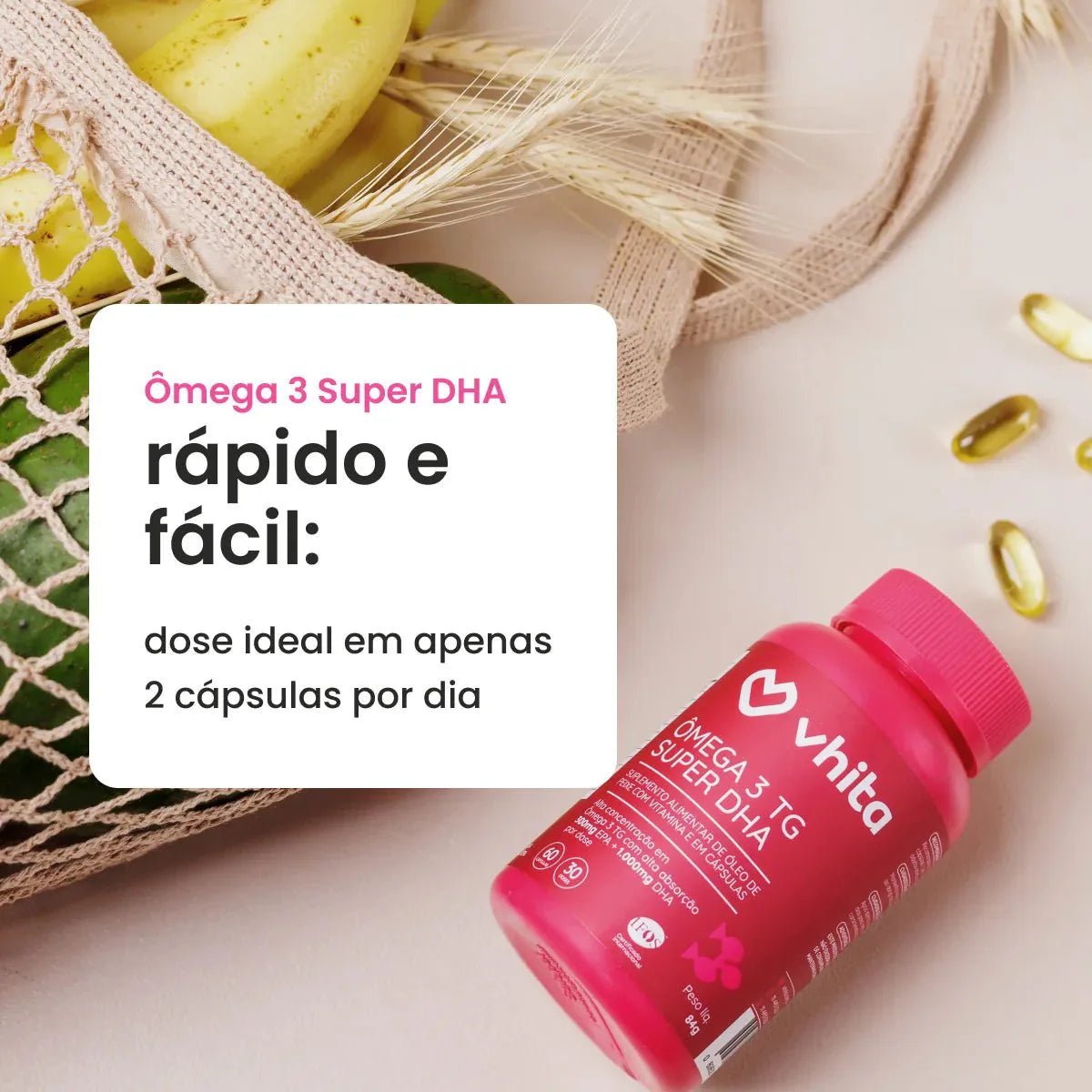 Combo 4x - Ômega 3 Super DHA TG 1000mg com Vitamina E e selo IFOS