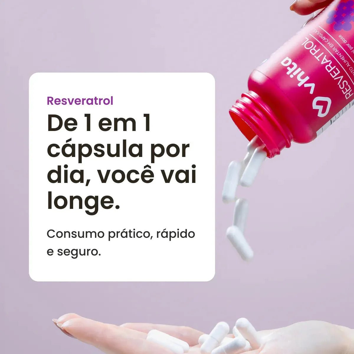 Combo 4x - Resveratrol 165mg com licopeno biotina e proantocianidinas em 1 cápsula