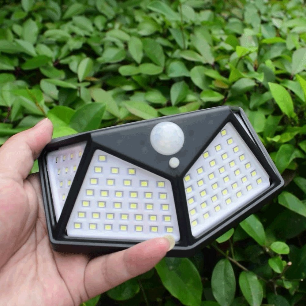 Combo 5 Luminárias Solar com Sensor - 100 LEDs