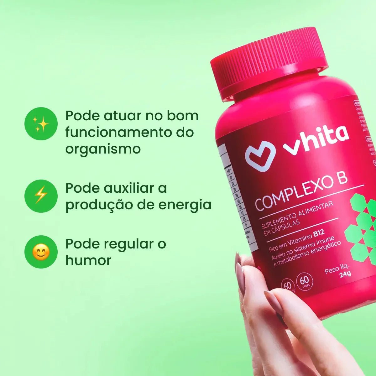 Combo 5x - Complexo B com Manganês - 60 cápsulas