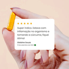 Combo 5x - Cúrcuma Longa em Cápsulas de 130mg Com TCM + Selênio e Vitamina D3
