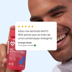 Combo 5x - N Acetilcisteína (NAC) 600mg concentrado com selênio e molibdênio