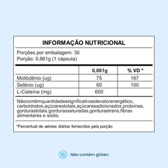 Combo 5x - N Acetilcisteína (NAC) 600mg concentrado com selênio e molibdênio