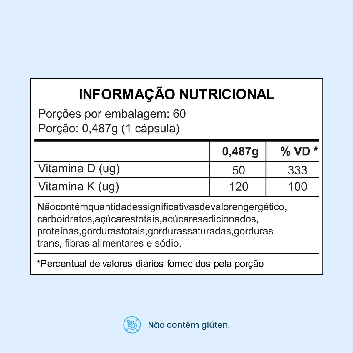 Combo 5x - Vitamina D3 2000UI com Vitamina K2 MK7
