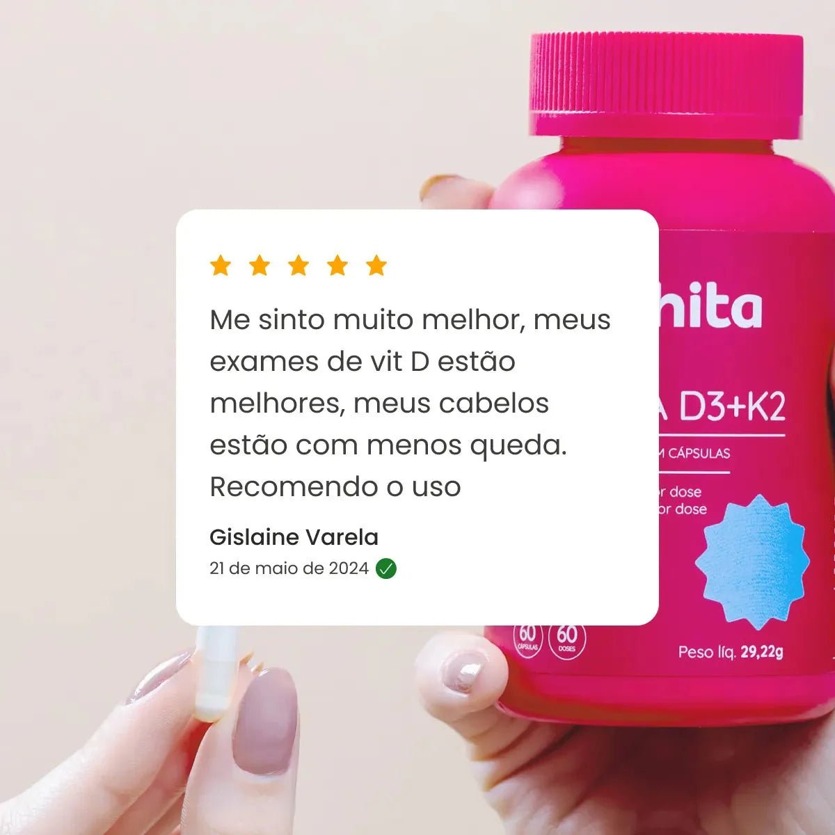 Combo 5x - Vitamina D3 2000UI com Vitamina K2 MK7