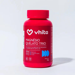 Combo 6x - Magnésio Quelato Trio 350mg | Bisglicinato, Dimalato e Taurato com Vitamina B6 (60 Cápsulas)