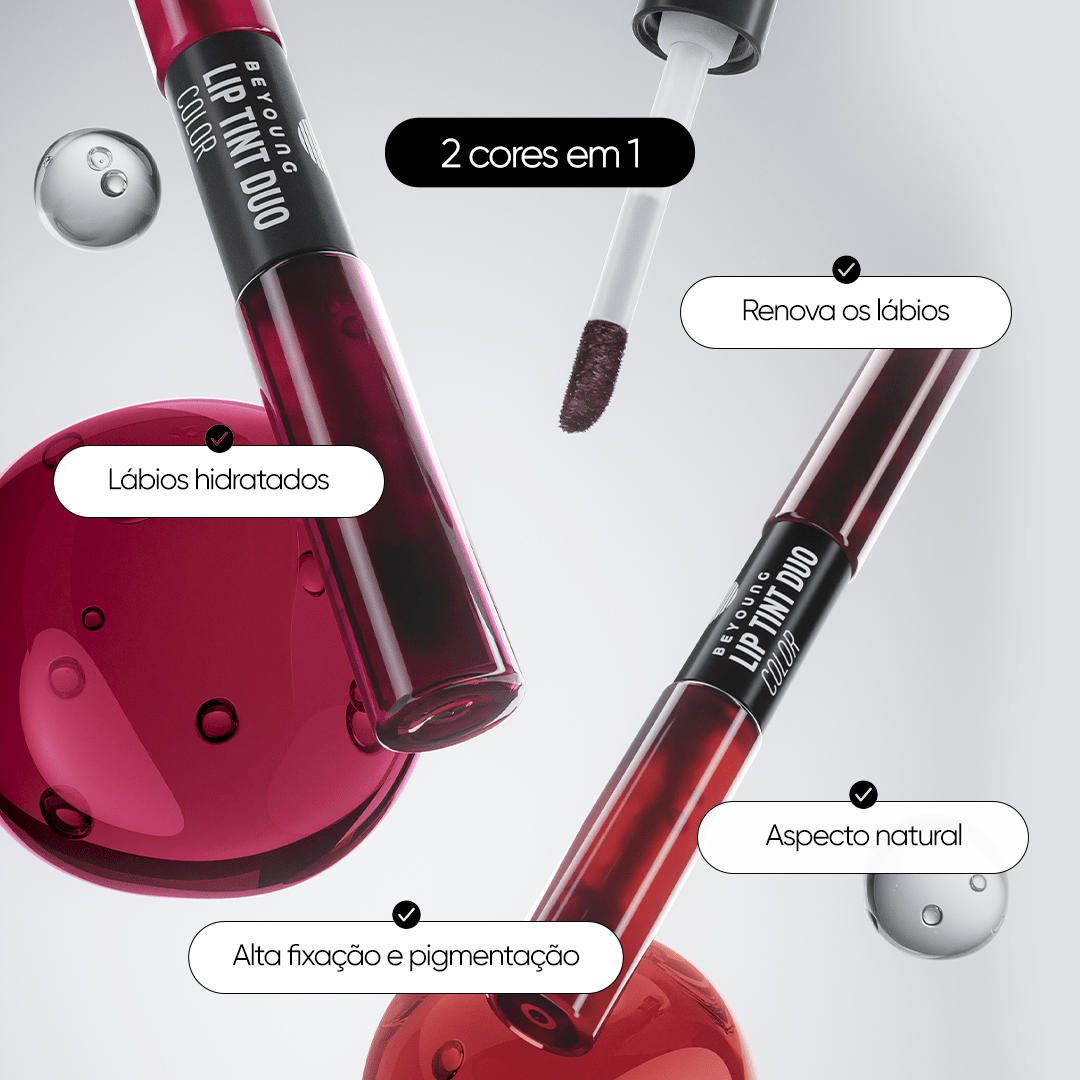 Combo Lip Tint Com Ácido Hialurônico - 3 Produtos