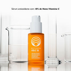 Combo Sérum Facial Antioxidante 18% Nano Vitamina C + 3% Esqualano - 3 Produtos