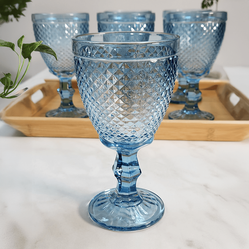 Conjunto 6 Taças Diamante Azul - 320ml - Taça VDH03463