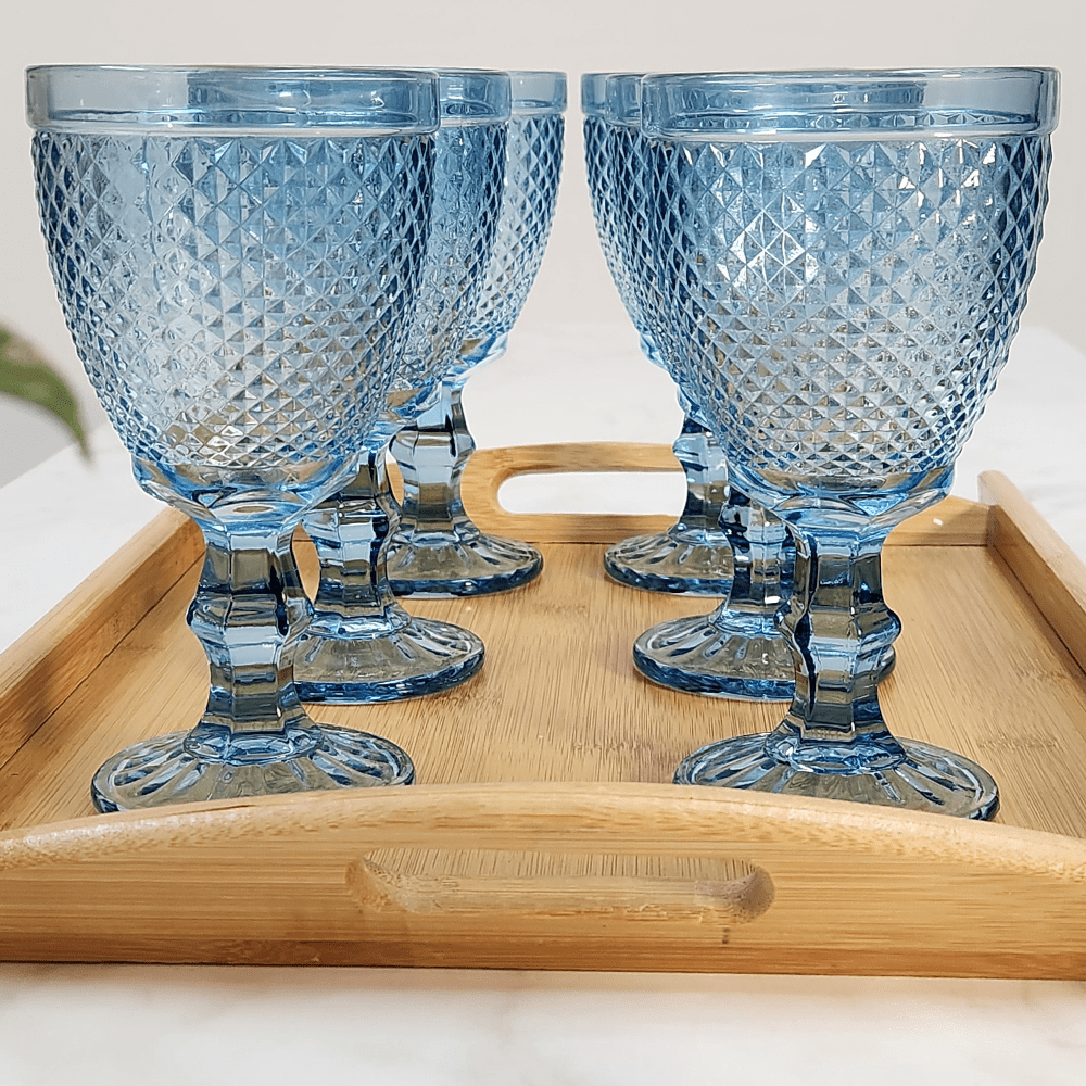 Conjunto 6 Taças Diamante Azul - 320ml - Taça VDH03463