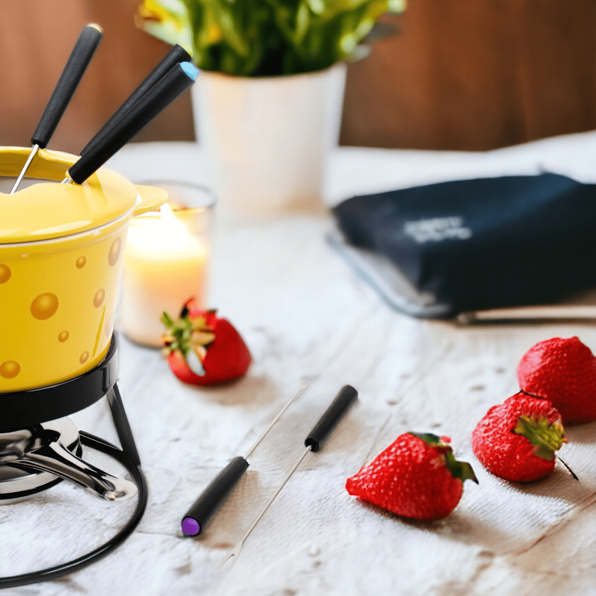 Conjunto de Fondue em Cerâmica Lana - 11 peças