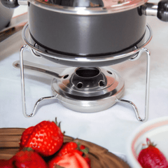 Conjunto para Fondue Inox Esmaltado - 10 peças