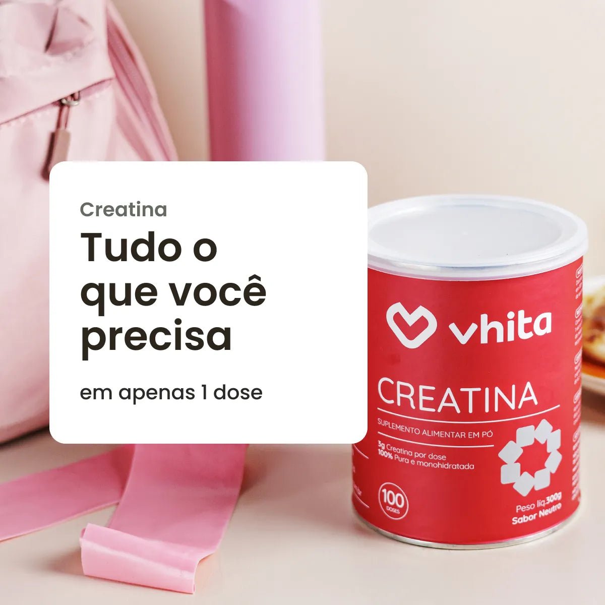 Creatina Monohidratada Pura em pó 300 g