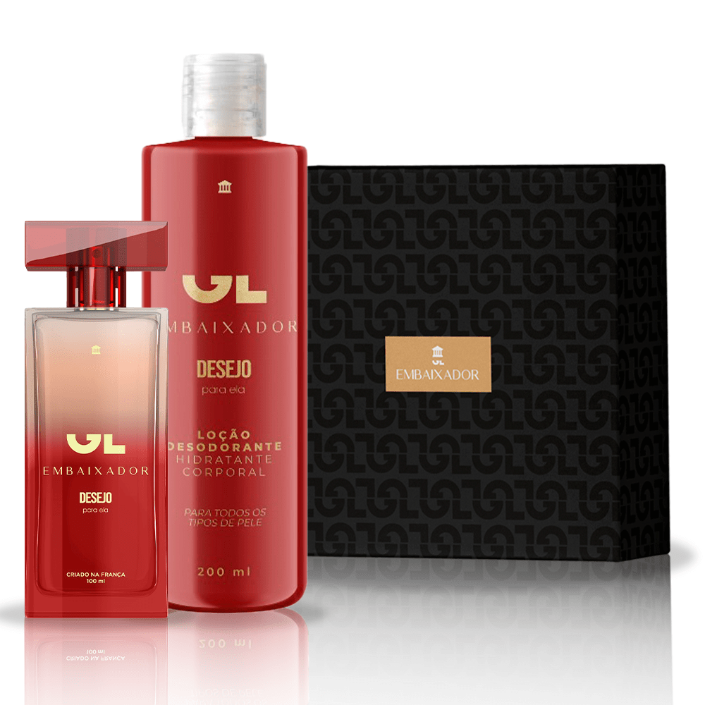 Embaixador Desejo Para Ela + Creme Hidratante Desejo Para Ela