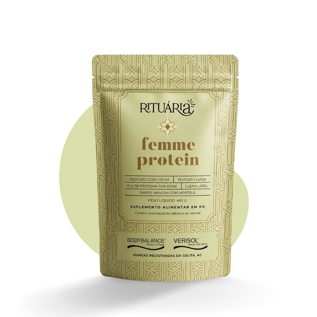 Femme Protein - Colágeno BODYBALANCE® + VERISOL® - Sabor Abacaxi Com Hortelã