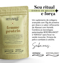Femme Protein - Colágeno BODYBALANCE® + VERISOL® - Sabor Abacaxi Com Hortelã