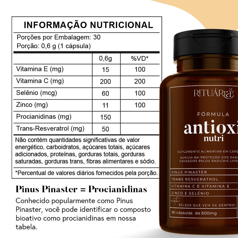 Fórmula Antioxi Nutri - 30 Cápsulas