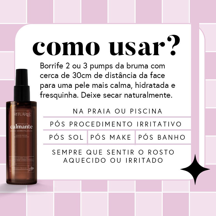 Fórmula Calmante (Bruma Dermatológica)