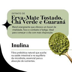 Fórmula Greens e Superfood  Sabor Mate Limão - Fibras + Espirulina + Colina + Vitaminas