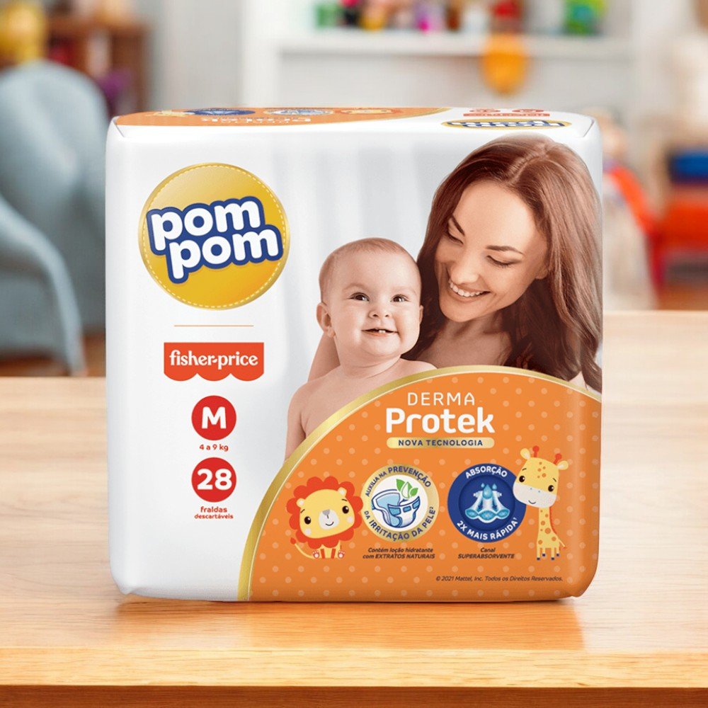 Fralda Pom Pom Derma Protek Jumbo