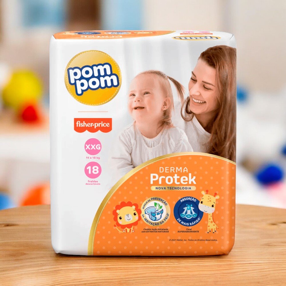 Fralda Pom Pom Derma Protek Jumbo - Fraldas VDH02412 - 05