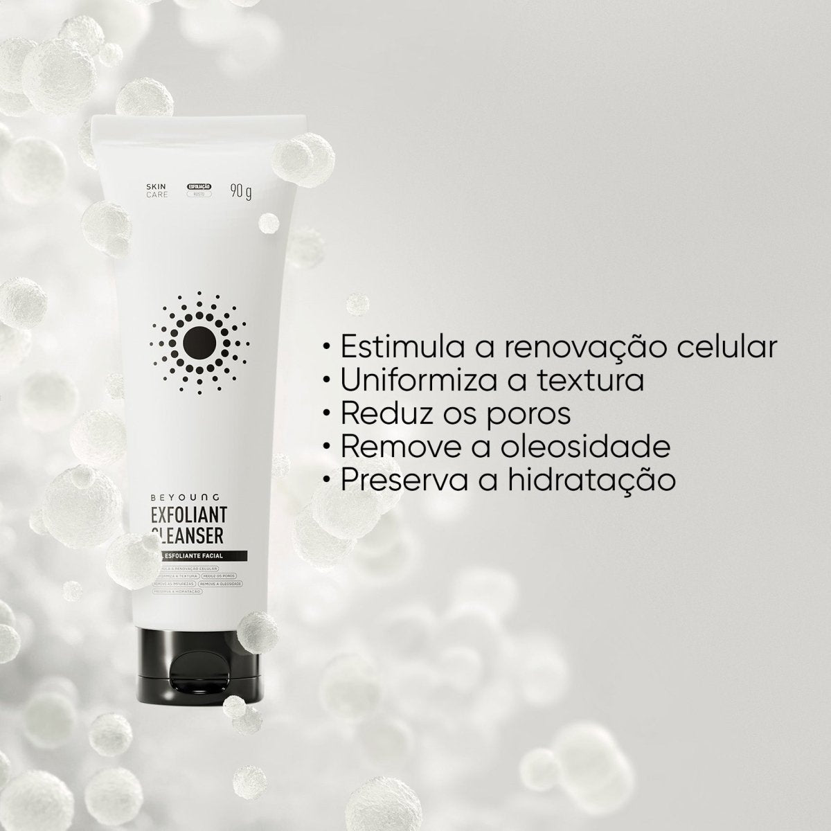 Gel de limpeza esfoliante facial - 