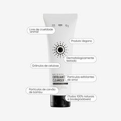 Gel de limpeza esfoliante facial