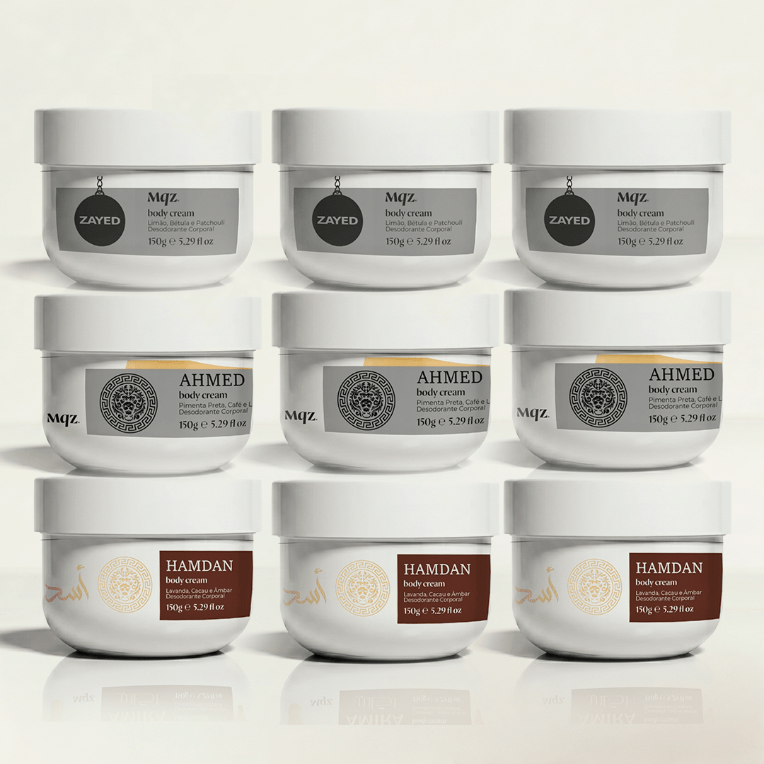 Hamdan, Ahmed e Zayed - Kit 9 Body Cream Árabes Masculinos (mais Vendidos)