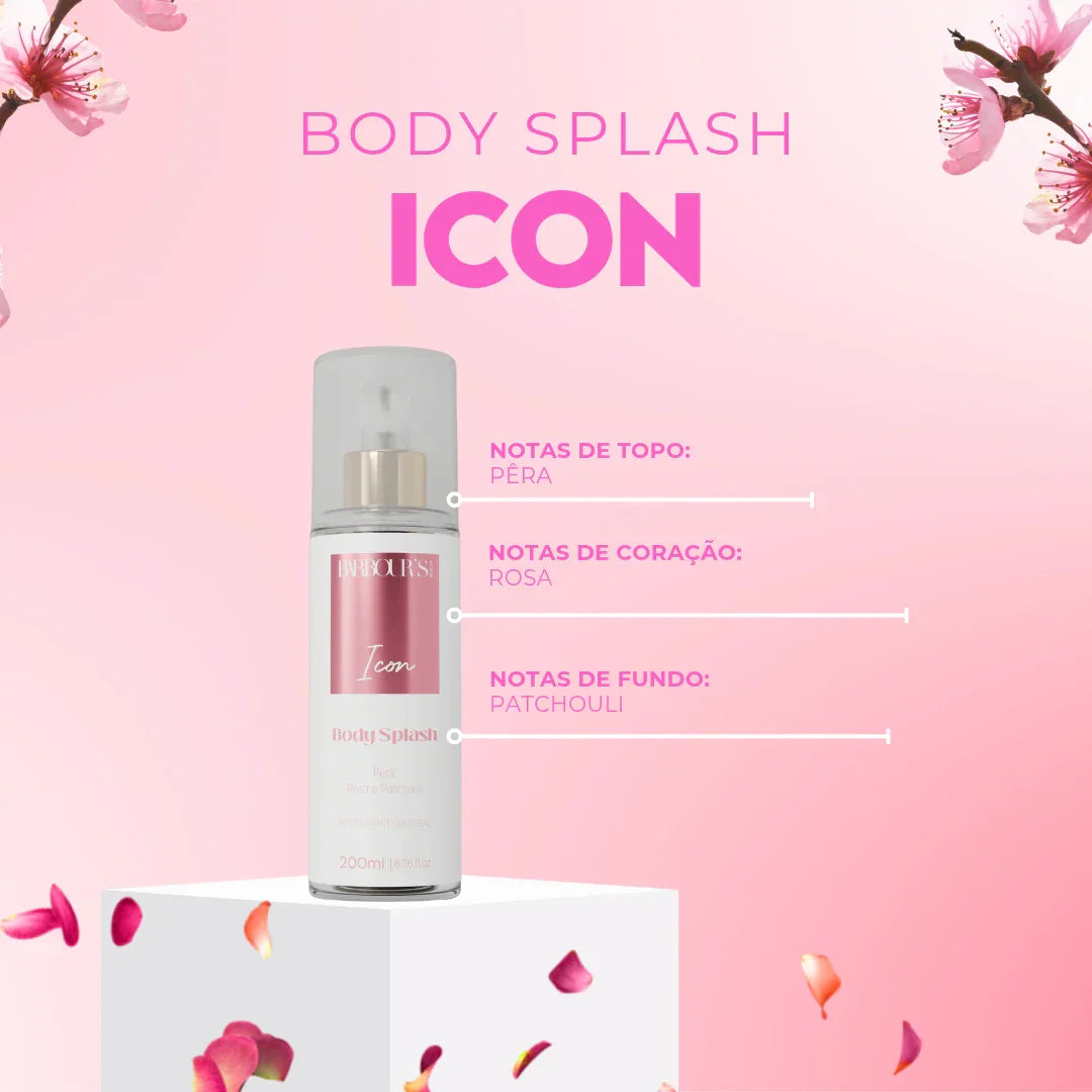 Kit 3 Body Splash Desodorante Colônia 200ml - Icon, Roses e Endless Soul