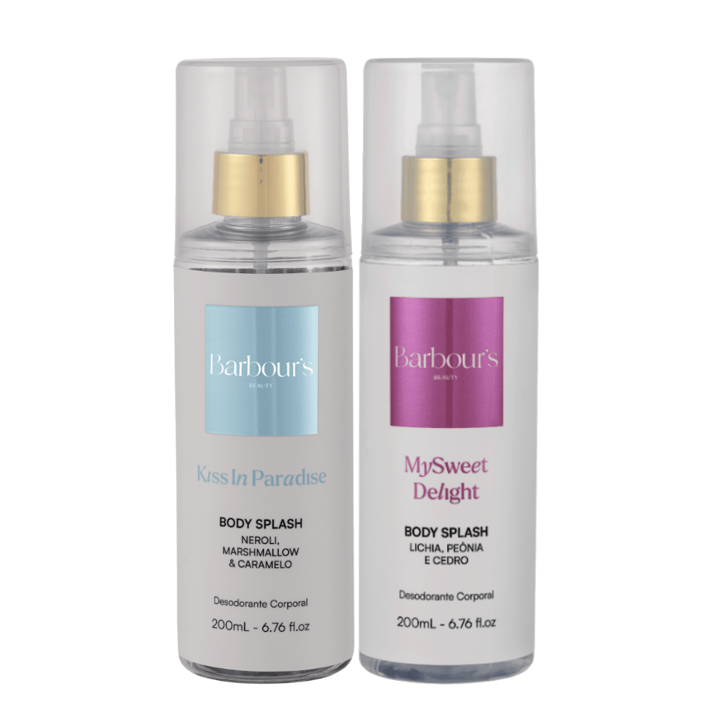 Kit 2 Body Splash Desodorante Colônia 200ml - Kiss In Paradise e My Sweet Delight - Perfumes e Colónias KBB99208