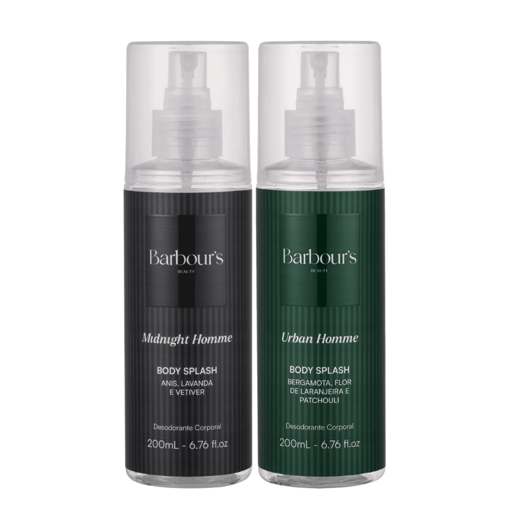 Kit 2 Body Splash Desodorante Colônia 200ml - Midnight Homme e Urban Homme