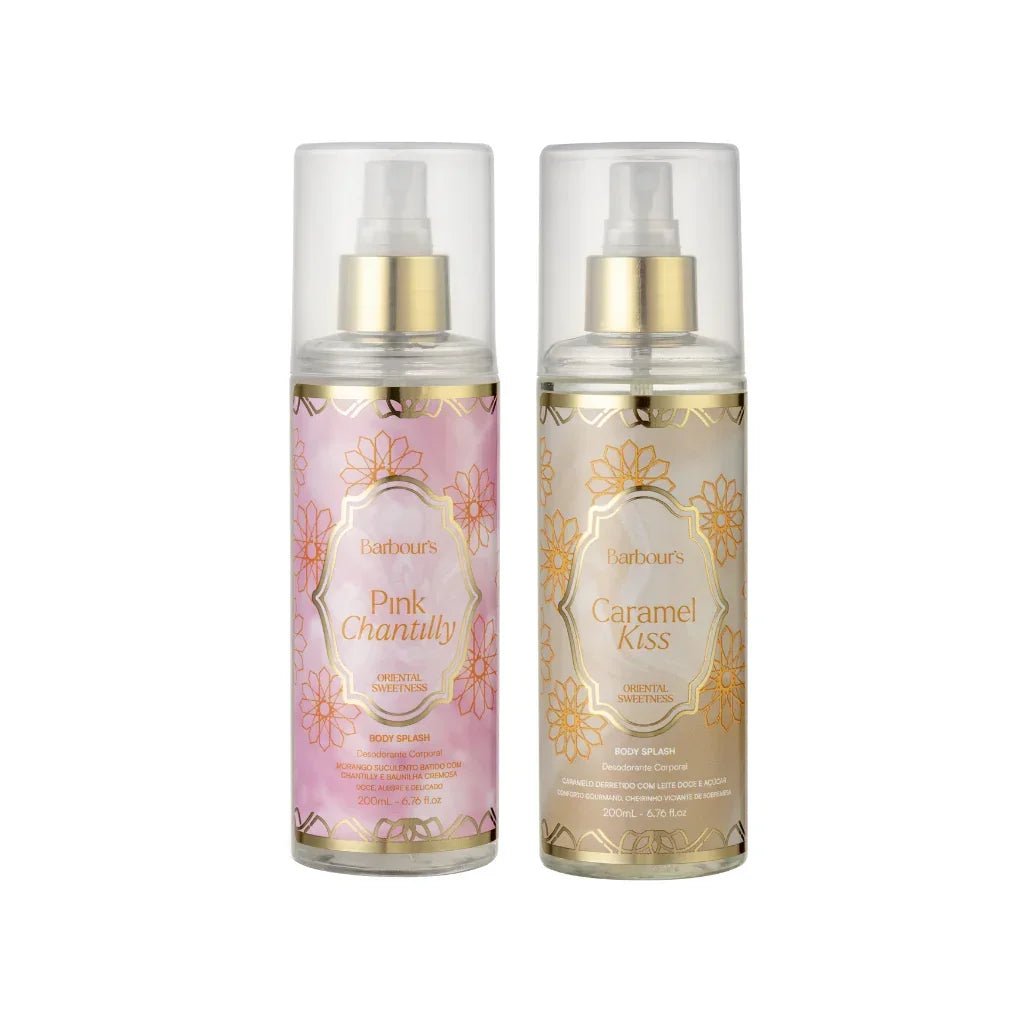Kit 2 Body Splash Desodorante Colônia 200ml - Pink Chantilly e Caramel Kiss - Perfumes e Colónias KBB99119