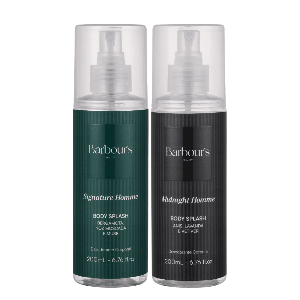 Kit 2 Body Splash Desodorante Colônia 200ml - Signature Homme e Midnight Homme - Perfumes e Colónias KBB99201