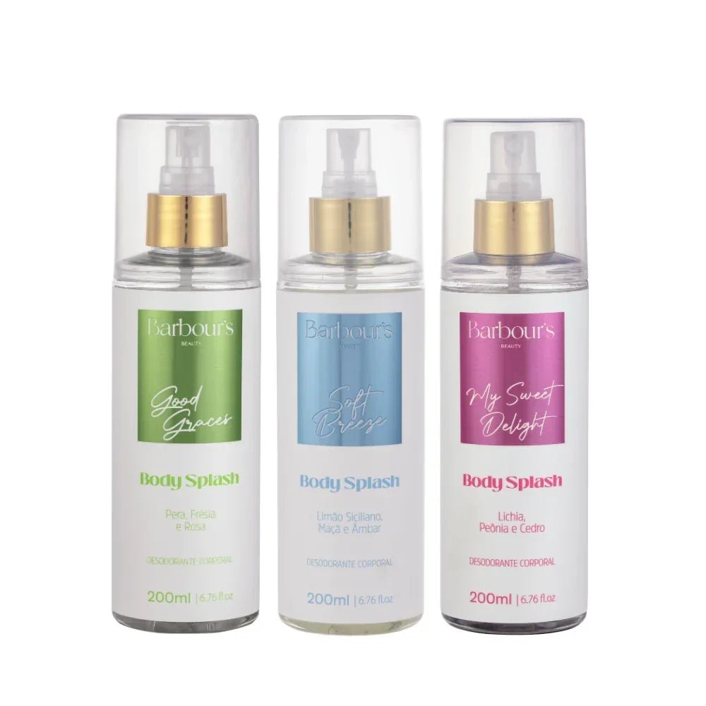 Kit 3 Body Splash Desodorante Colônia 200ml - Good Graces, Soft Breeze e My Sweet Delight - Perfumes e Colónias KBB99036