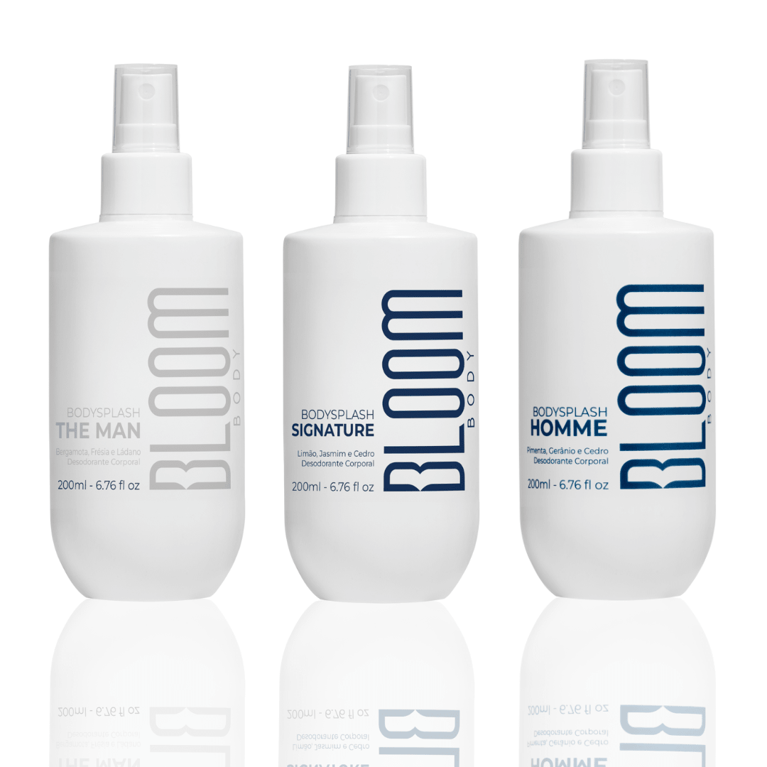 Kit 3 Body Splash Desodorante Colônia 200ml Masculino - Signature, The Man e Homme