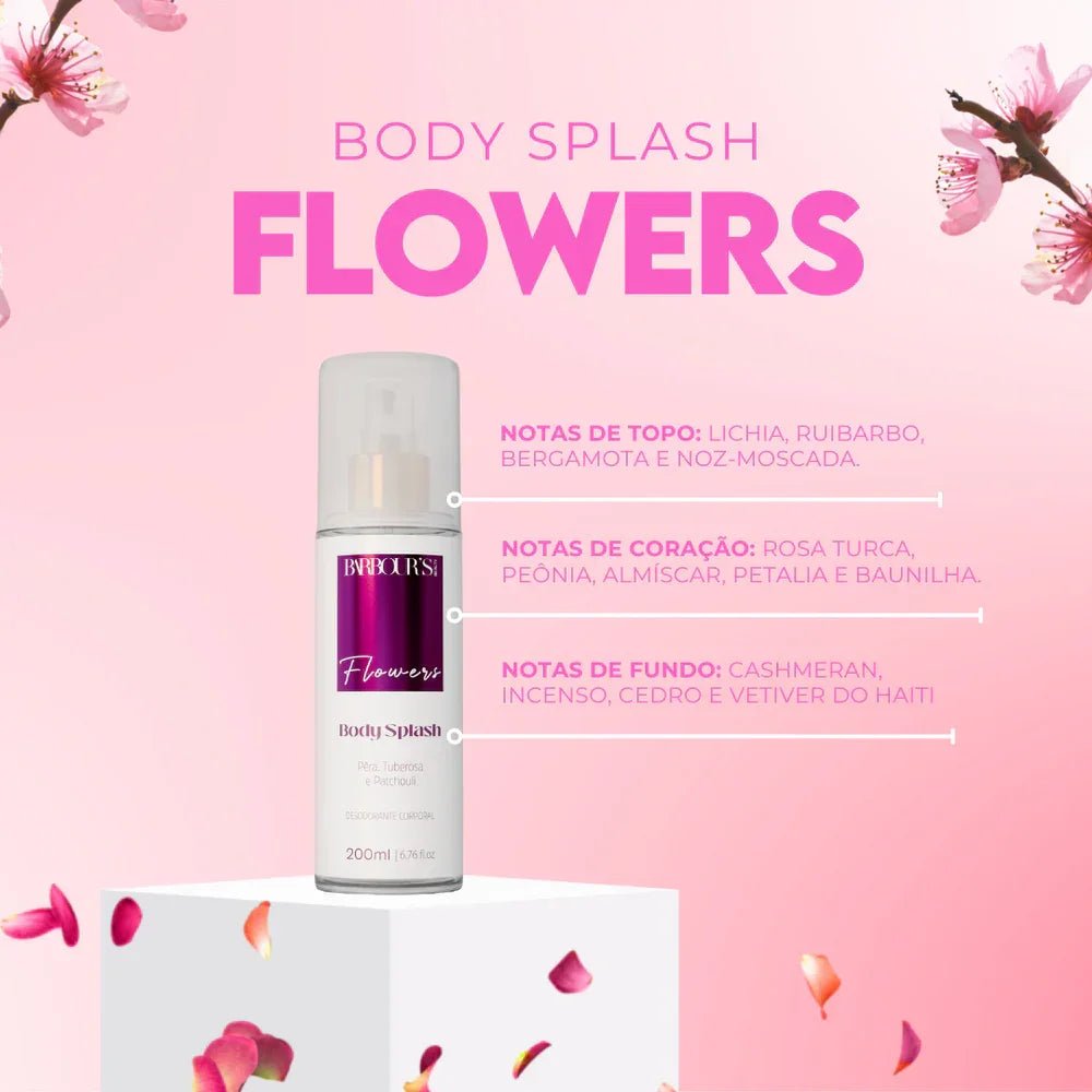 Kit 3 Body Splash Desodorante Colônia 200ml - Popsicle, Tropic Sun e Flowers