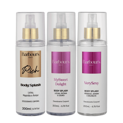 Kit 3 Body Splash Desodorante Colônia 200ml - Rich, My Sweer Delight e Very Sexy