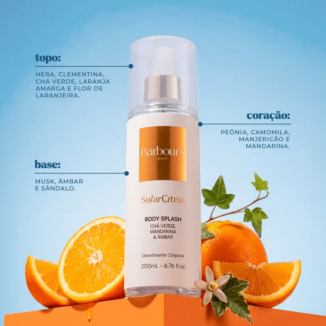 Kit 3 Body Splash Desodorante Colônia 200ml - Rose Fresh, Solar Citrus e Good Graces