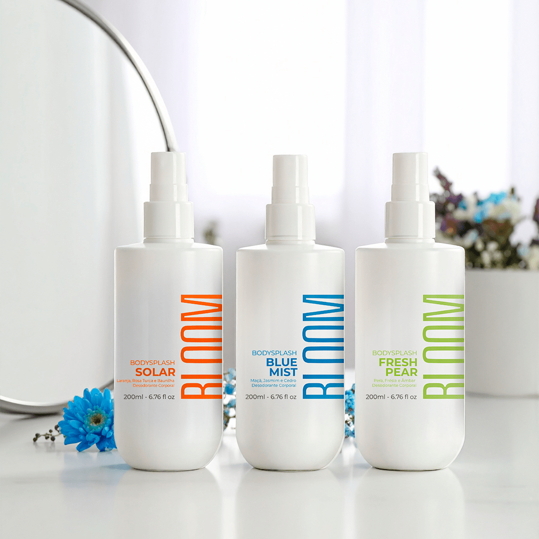 Kit 3 Body Splash Desodorante Colônia 200ml - Solar, Fresh Pear e Blue Mist