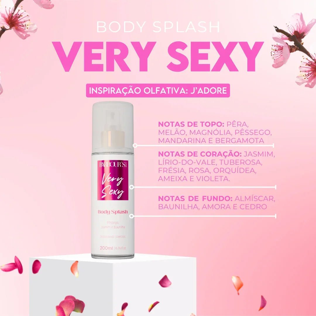 Kit 3 Body Splash Desodorante Colônia 200ml - Very Sexy, Alter Ego e Living Grace
