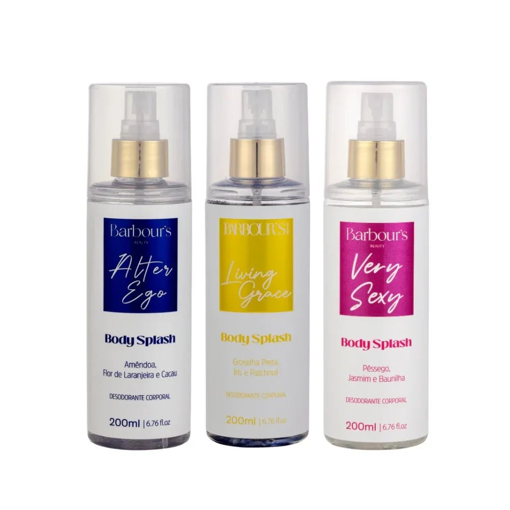 Kit 3 Body Splash Desodorante Colônia 200ml - Very Sexy, Alter Ego e Living Grace - Perfumes e Colónias KBB99034