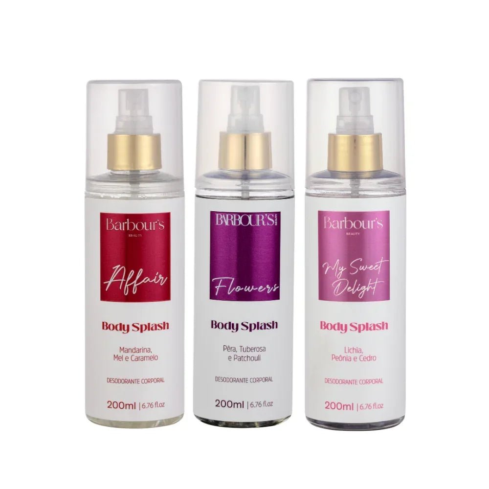 Kit 3 Body Splash - Flowers, Affair, My Sweet Delight - Perfumes e Colónias KBB99033