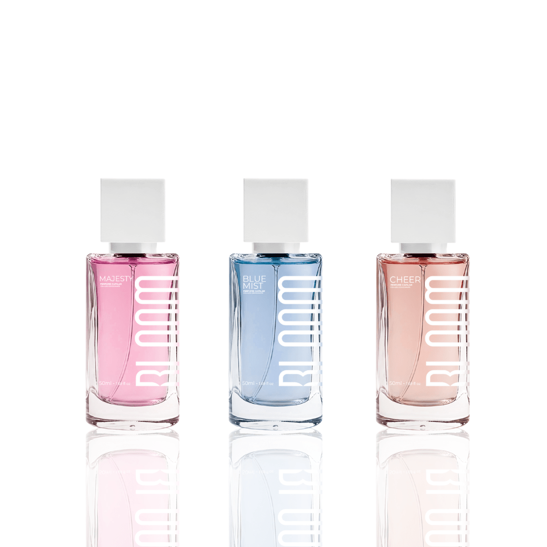 Kit 3 Perfumes Capilares – Majesty, Blue Mist e Cheer - Produtos para pentear o cabelo 20076